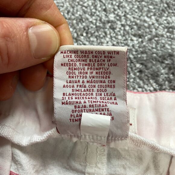 Merona Chino Shorts Womens 18 Pink Striped Bermuda Cotton Pockets 3" Inseam - Picture 4 of 8